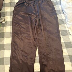 Madewell Chocolate Brown Satin Pants